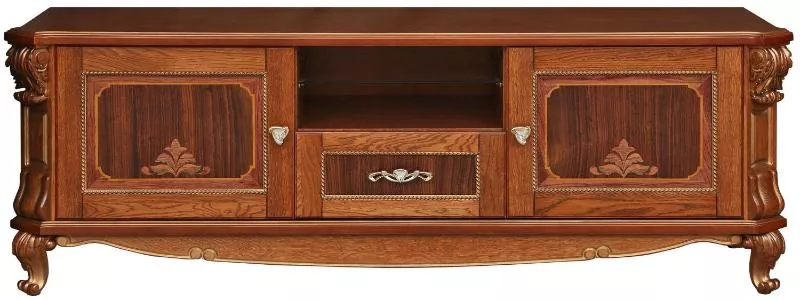 Тумба "Альба ТВ2с" П 485.02с палисандр (с зол., с сер.) купить в Москве - фото №1