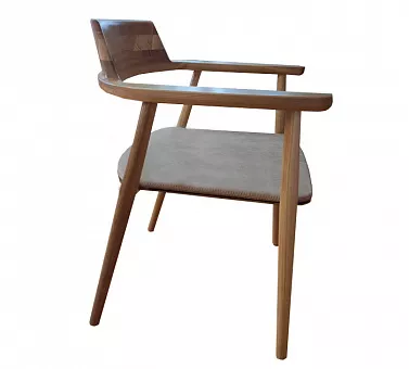 Стул Самурай Комфорт плюс с мягкой сидушкой из натуральной  кожи массив дуба купить в Москве - фото №1