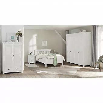 Набор мебели для спальни Рауна 1 (140х200) Белый воск купить в Москве - фото №1