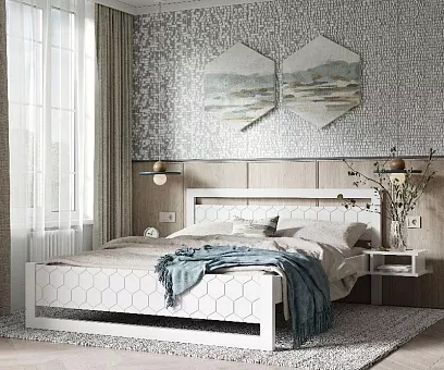 Кровать полутороспальная Барри ECOWood купить в Москве - фото №1