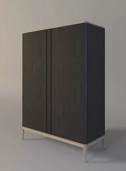 Шкаф для одежды 2-х дверный ICONS РВ 102 Мореный дуб (черный) купить в Москве - фото №1