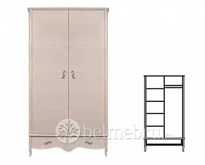 Шкаф для одежды Лаура ММ-267-01/02Б купить в Москве - фото №1