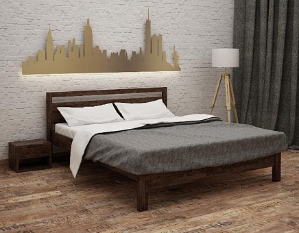 Кровать односпальная Кёльн из массива дуба купить в Москве - фото №1