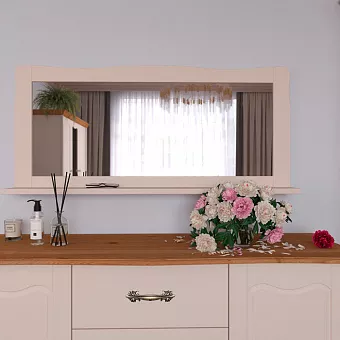 Зеркало настенное с полкой Лебо купить в Москве - фото №1