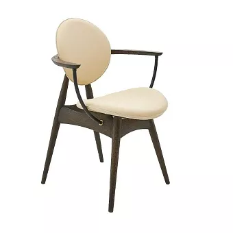 Стул Анастасия комфорт плюс спинка + подлокотники с натуральной кожей купить в Москве - фото №1