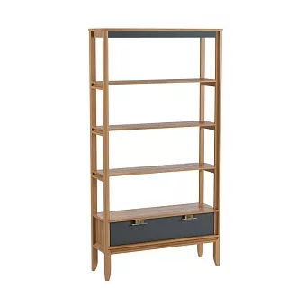 Стеллаж Бридж сквозной широкий с 1 ящиком (стеллаж 001) браун/серый 7012 купить в Москве - фото №1