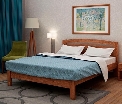 Кровать полутороспальная Прага из массива дуба купить в Москве - фото №1