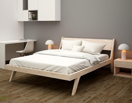 Кровать полутороспальная Верона из массива дуба купить в Москве - фото №1