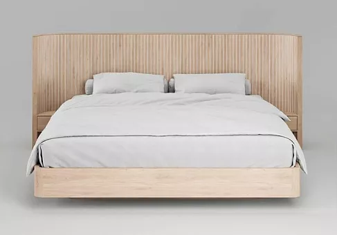 Кровать Eclips (160) H910 с ящиками ЭК 202 Беленый дуб купить в Москве - фото №1