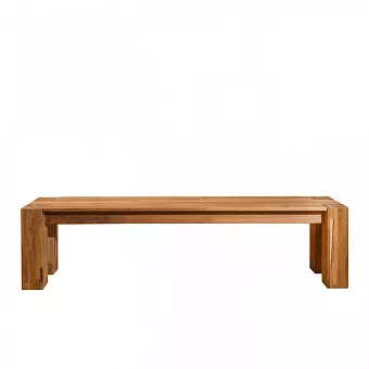 Скамья "Прованс 03" «проходные ноги»,сечение ноги 12, ширина 180, дуб массив купить в Москве - фото №1