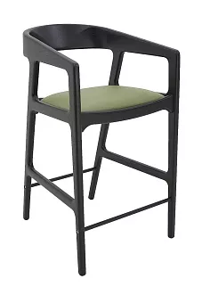 Стул полубарный Вардо комфорт плюс с мягкой сидушкой из натуральной кожи купить в Москве - фото №1