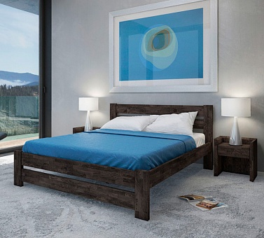 Кровать односпальная Норвегия из массива дуба купить в Москве - фото №1