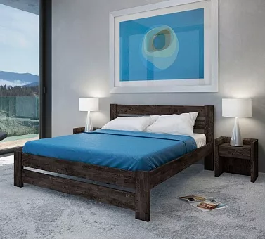 Кровать односпальная Норвегия из массива дуба купить в Москве - фото №1