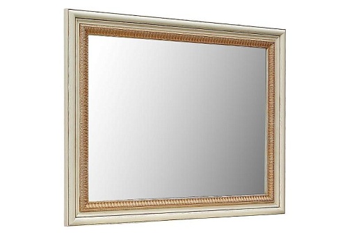 Зеркало "Альба 09" П 485.09 слоновая кость (с зол., с сер.) купить в Москве - фото №1