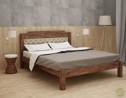 Кровать двуспальная Мадрид из массива дуба купить в Москве - фото №1
