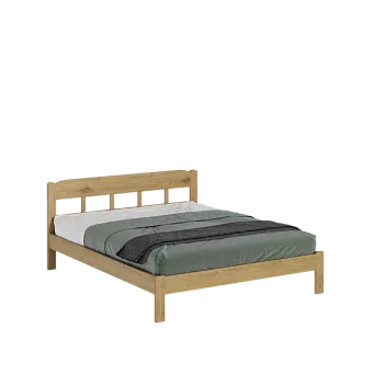 Кровать Эра без точёнок 180х200 из массива сосны купить в Москве - фото №1