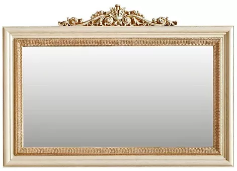 Зеркало "Альба 18К" П 485.18К слоновая кость (с зол., с сер.) купить в Москве - фото №1