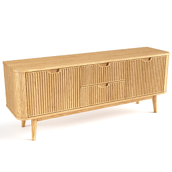 Тумба ТВ из массива дуба Рифлессо (Riflesso) 1 купить в Москве - фото №1