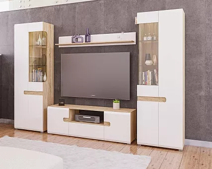 Набор мебели для гостиной Леонардо 2 (Белое дерево/дуб сонома) купить в Москве - фото №1 Набор мебели для гостиной Леонардо 2 (Белое дерево/дуб сонома) купить в Москве - фото №1