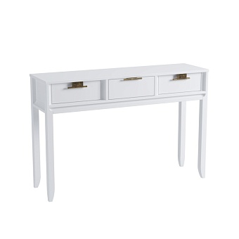 Консоль Бридж 3 ящика белый лак купить в Москве - фото №1