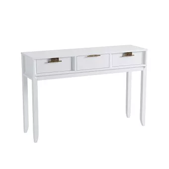 Консоль Бридж 3 ящика белый лак купить в Москве - фото №1