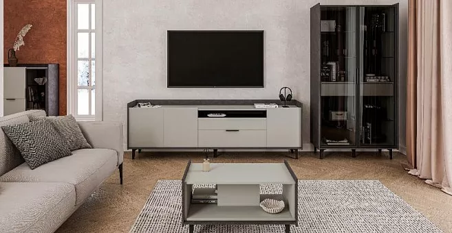 Набор мебели для гостиной Модена (Лунный камень/ Металл Бруклин) купить в Москве - фото №1