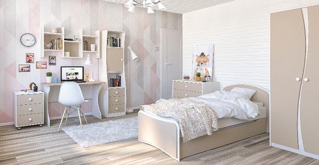 Набор мебели для спальни Комби (Капучино/Сосна Рандерс) купить в Москве - фото №1