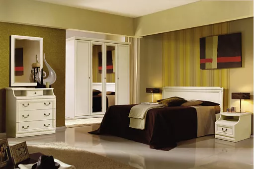 Набор мебели для спальни Нинель (цвет белая эмаль с золотом) купить в Москве - фото №1