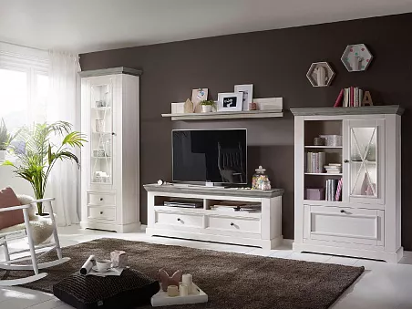 Набор мебели для гостиной Форест 5 (цвет белый воск/антрацит) купить в Москве - фото №1