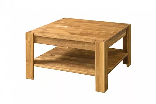 Стол журнальный "Прованс 04" L-образная нога,сечение ноги 7, ширина 70, дуб массив купить в Москве - фото №1