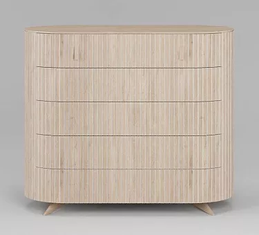 Комод Eclipse 5 ящиков ЭК 305 Беленый дуб купить в Москве - фото №1