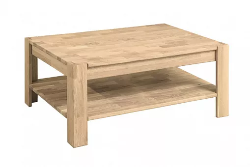 Стол журнальный "Прованс 04" L-образная нога,сечение ноги 7, ширина 110, дуб массив купить в Москве - фото №1