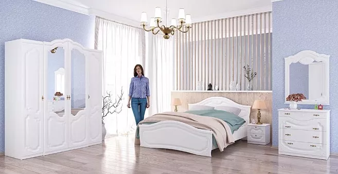 Набор мебели для спальни Орхидея (Белое дерево/Белый) купить в Москве - фото №1