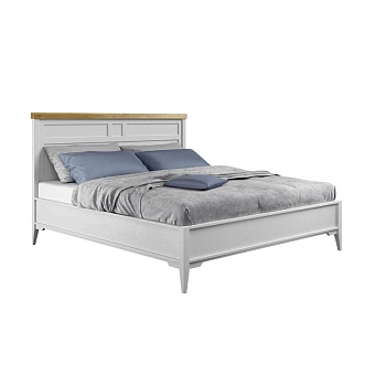 Кровать Бон Вояж 160*200  Белый лак / Антик №24 купить в Москве - фото №1