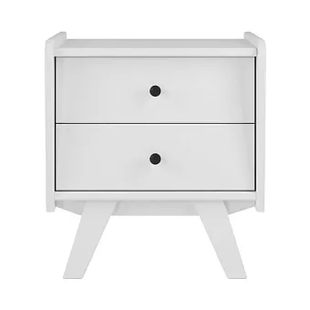 Тумба прикроватная Винтаж 2 ящика белый лак купить в Москве - фото №1