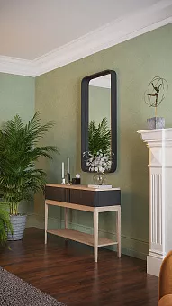 Зеркало прямоугольное ICON’S Мореный дуб(черный) купить в Москве - фото №1