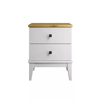 Тумба прикроватная Бон Вояж 02  Белый лак / Антик №24 купить в Москве - фото №1