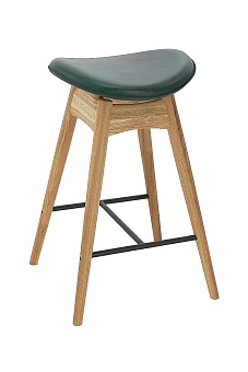 Стул полубарный Анастасия комфорт плюс без спинки без подлокотников с натуральной кожей купить в Москве - фото №1