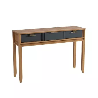 Консоль Бридж 3 ящика браун/серый 7012 купить в Москве - фото №1