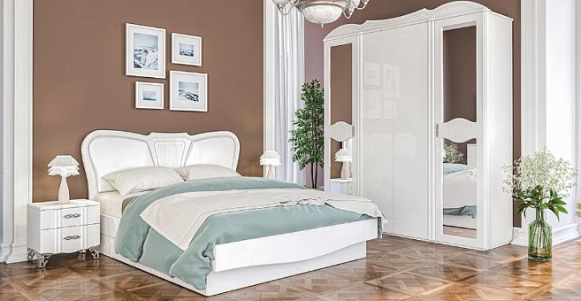 Набор мебели для спальни София (Белый глянец) купить в Москве - фото №1