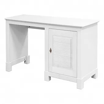 Стол письменный Рауна-10  1-о тумбовый белый воск купить в Москве - фото №1