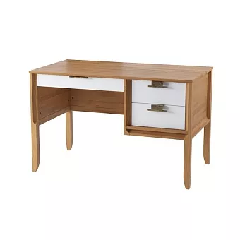 Стол письменный Бридж однотумбовый браун/белый лак купить в Москве - фото №1