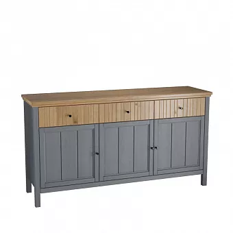 Тумба Сканди 33 глухие двери серый 7046/антик купить в Москве - фото №1