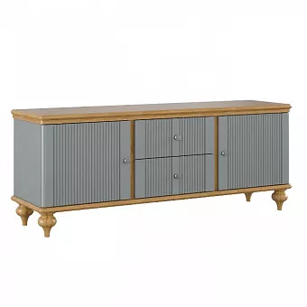 Тумба ТВ Рандеву-22 (Серый №7042 + антик №24) купить в Москве - фото №1