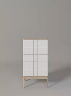 Комод 5 ящиков ICONS узкий Белый купить в Москве - фото №1