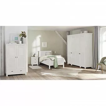 Набор мебели для спальни Рауна 1 (90х200) Белый воск купить в Москве - фото №1