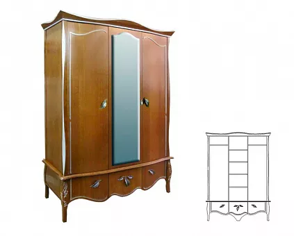 Шкаф для одежды Трио ММ-277-01/03 купить в Москве - фото №1