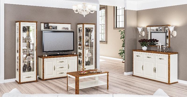 Набор мебели для гостиной Марсель (Крем/Дуб Кантри) купить в Москве - фото №1