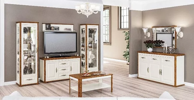 Набор мебели для гостиной Марсель (Крем/Дуб Кантри) купить в Москве - фото №1 Набор мебели для гостиной Марсель (Крем/Дуб Кантри) купить в Москве - фото №1