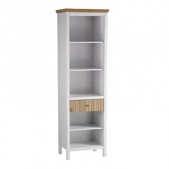 Стеллаж Сканди 01 с ящиком белый/антик купить в Москве - фото №1